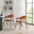 2x Delos Tan Faux Leather Fabric Dining Chairs