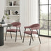 Adley Round Grey Concrete Effect Dining Table 4 Dusky Pink Delos Chairs