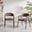 2x Delos Dusky Pink Fabric Dining Chairs
