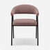2x Delos Dusky Pink Fabric Dining Chairs