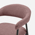 2x Delos Dusky Pink Fabric Dining Chairs