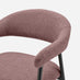 2x Delos Dusky Pink Fabric Dining Chairs