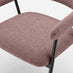 2x Delos Dusky Pink Fabric Dining Chairs