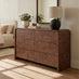Delphine Walnut Burl Wood Effect 6 Drawer Chest of Drawers