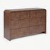 Delphine Walnut Burl Wood Effect 6 Drawer Chest of Drawers