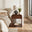 Delphine Walnut Burl Wood Effect 1 Drawer Bedside Table