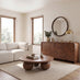 Delphine Walnut Burl Wood Effect 3 Door Sideboard