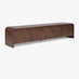 Delphine Walnut Burl Wood Effect 4 Door Large Storage TV Stand