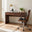 Delphine Walnut Burl Wood Effect 2 Drawer Desk