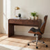 Delphine Walnut Burl Wood Effect 2 Drawer Desk