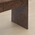 Delphine Walnut Burl Wood Effect 2 Drawer Desk