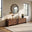 Delphine Walnut Burl Wood Effect 3 Door Storage TV Stand