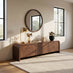 Delphine Walnut Burl Wood Effect 3 Door Storage TV Stand