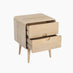 Denali 2 Drawer Rectangle White Oak Wood Bedside Table