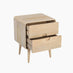 Denali 2 Drawer Rectangle White Oak Wood Bedside Table