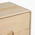 Denali 2 Drawer Rectangle White Oak Wood Bedside Table