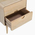 Denali 2 Drawer Rectangle White Oak Wood Bedside Table