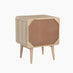 Denali 2 Drawer Rectangle White Oak Wood Bedside Table