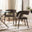 2x Dotty Brown Velvet Dining Chairs