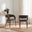 2x Dotty Brown Velvet Dining Chairs