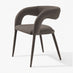 2x Dotty Brown Velvet Dining Chairs