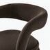 2x Dotty Brown Velvet Dining Chairs