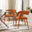 2x Dotty Rust Orange Velvet Dining Chairs