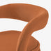 Novara Round Glass & Black Dining Table & 4 Rust Orange Dotty Chairs