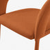 2x Dotty Rust Orange Velvet Dining Chairs