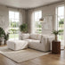 Drift Cream Boucle Fabric 2 Seater Modular Chaise Sofa