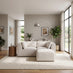 Drift Cream Boucle Fabric 2 Seater Modular Chaise Sofa