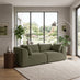 Drift Green Boucle Fabric 2 Seater Modular Sofa