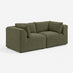 Drift Green Boucle Fabric 2 Seater Modular Sofa
