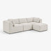 Drift Cream Boucle Fabric 3 Seater Modular Chaise Sofa