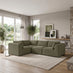 Drift Green Boucle Fabric 3 Seater Modular Corner Sofa
