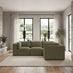 Drift Green Boucle Fabric 3 Seater Modular Corner Sofa