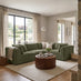 Drift Green Boucle Fabric 3 Seater Modular Corner Sofa