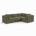 Drift Green Boucle Fabric 3 Seater Modular Corner Sofa