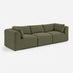 Drift Green Boucle Fabric 3 Seater Modular Sofa