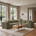 Drift Green Boucle Fabric 4 Seater Modular Corner Sofa