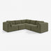 Drift Green Boucle Fabric 4 Seater Modular Corner Sofa