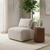 Drift Cream Boucle Armless Armchair for Modular Sofa