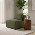 Drift Green Boucle Armless Armchair for Modular Sofa