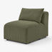 Drift Green Boucle Armless Armchair for Modular Sofa