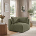 Drift Green Boucle Corner Section Armchair for Modular Sofa