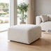 Drift Cream Boucle Fabric Footstool