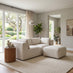 Drift Cream Boucle Fabric Footstool