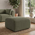 Drift Green Boucle Fabric Footstool