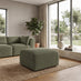 Drift Green Boucle Fabric Footstool