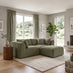 Drift Green Boucle Fabric Footstool